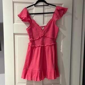 LoveShackFancy Pink Ruffle Dress